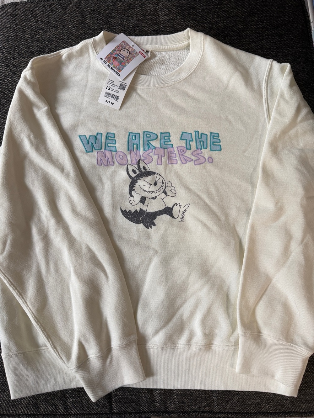 Uniqlo x Popmart Lababu “We are the Monsters” crewneck sweatshirt
